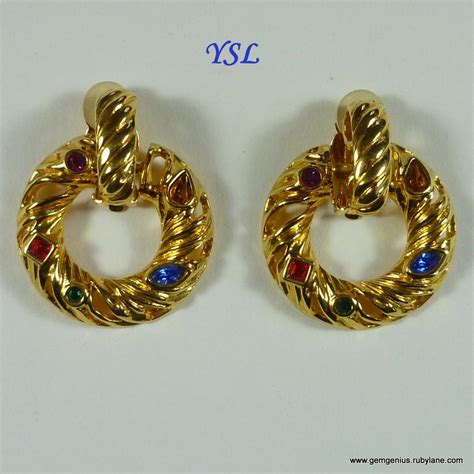 ysl hoops|ysl square earrings.